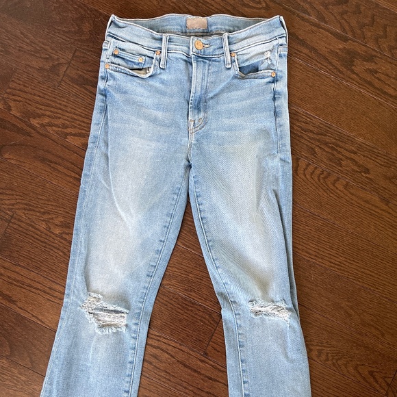 Mother denim 26 EUC The Outsider Ankle Chew poisoned petals light wash - Picture 1 of 6